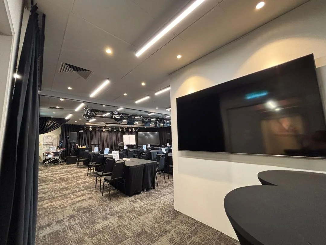 Event hall entrance and display at Magic Dojo Event Hall
